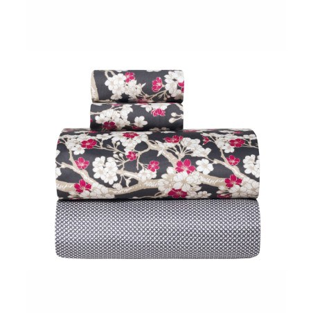 Σετ Σεντόνια Υπέρδιπλα 4 Τεμαχίων Kentia Umeko 240x270