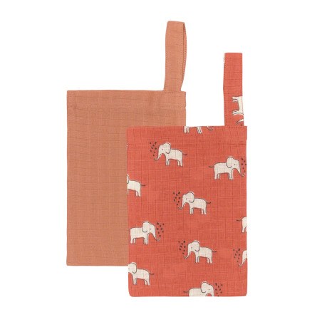 Σετ Γάντια Πλυσίματος 2 Τεμαχίων Kentia Yn 25 Elephants- Orange