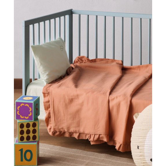 Κουβέρτα Κούνιας kentia Yn 25 Orange 100x150