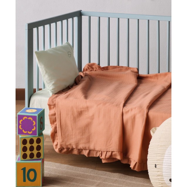 Κουβέρτα Κούνιας kentia Yn 25 Orange 100x150