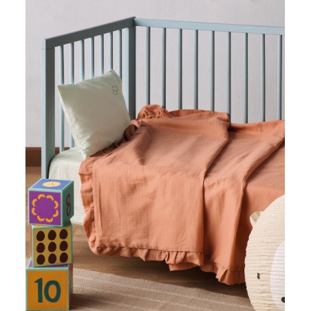 Κουβέρτα Κούνιας kentia Yn 25 Orange 100x150