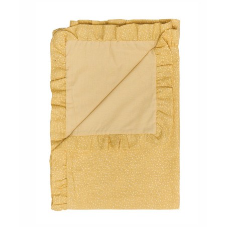 Κουβέρτα Κούνιας kentia Yn 25 Yellow- White 100x150