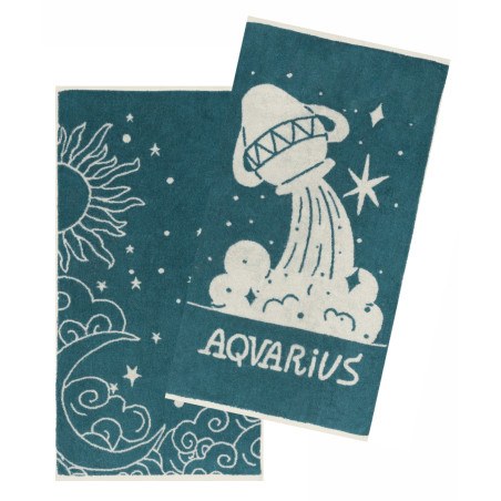 Σετ Πετσέτες Προσώπου 2 Τεμαχίων Kentia Zodiac-Aquarius 50x90