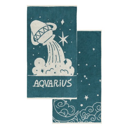 Σετ Πετσέτες Προσώπου 2 Τεμαχίων Kentia Zodiac-Aquarius 50x90