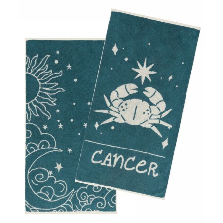 Σετ Πετσέτες Προσώπου 2 Τεμαχίων Kentia Zodiac-Cancer 50x90