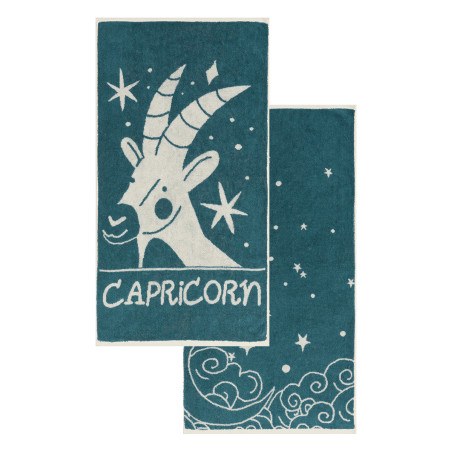 Σετ Πετσέτες Προσώπου 2 Τεμαχίων Kentia Zodiac-Capricorn 50x90