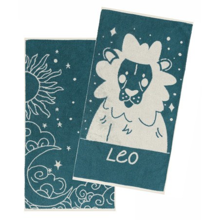 Σετ Πετσέτες Προσώπου 2 Τεμαχίων Kentia Zodiac-Leo 50x90