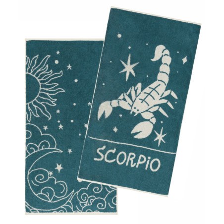 Σετ Πετσέτες Προσώπου 2 Τεμαχίων Kentia Zodiac-Scorpio 50x90