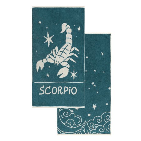 Σετ Πετσέτες Προσώπου 2 Τεμαχίων Kentia Zodiac-Scorpio 50x90
