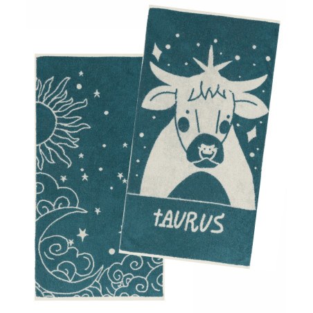 Σετ Πετσέτες Προσώπου 2 Τεμαχίων Kentia Zodiac-Taurus 50x90