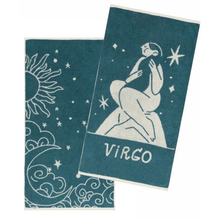 Σετ Πετσέτες Προσώπου 2 Τεμαχίων Kentia Zodiac-Virgo 50x90