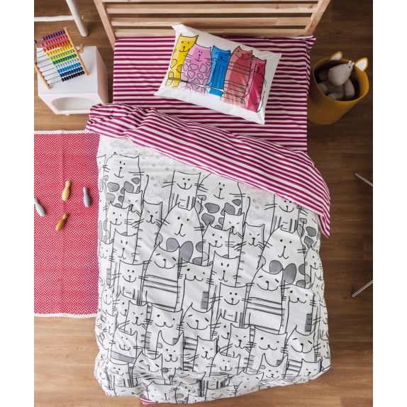 Σετ Παιδικά Σεντόνια Μονά 3 Τεμαχίων Kentia Zuzu  160x270