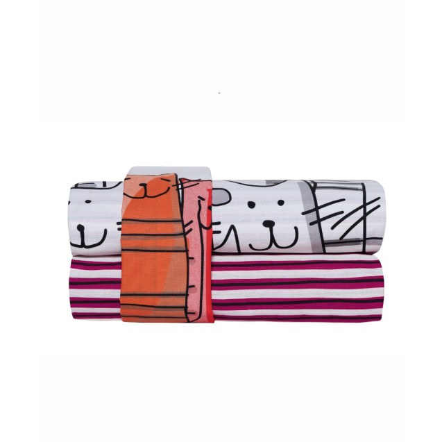 Σετ Παιδικά Σεντόνια Μονά 3 Τεμαχίων Kentia...