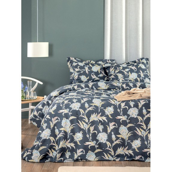 Σετ Σεντόνια King Size 4 Τεμαχίων Palamaiki PAL705 Μπλε...