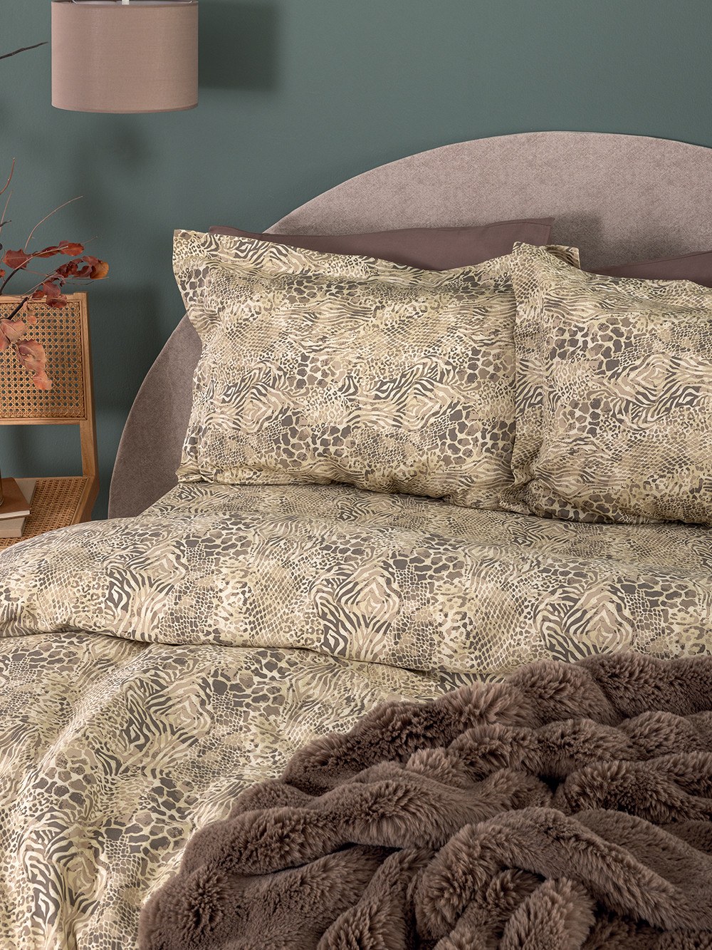 Σετ Σεντόνια Υπέρδιπλα 4 Τεμαχίων Palamaiki PAL706 Μπεζ 240x270