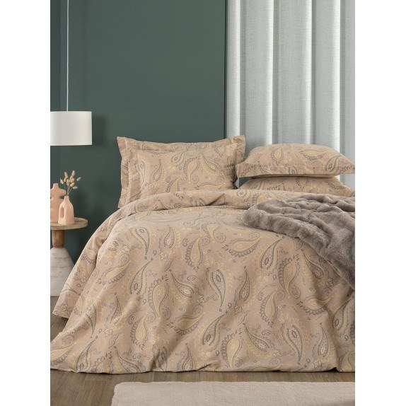 Σετ Σεντόνια King Size 4 Τεμαχίων Palamaiki PAL707 Μπεζ...