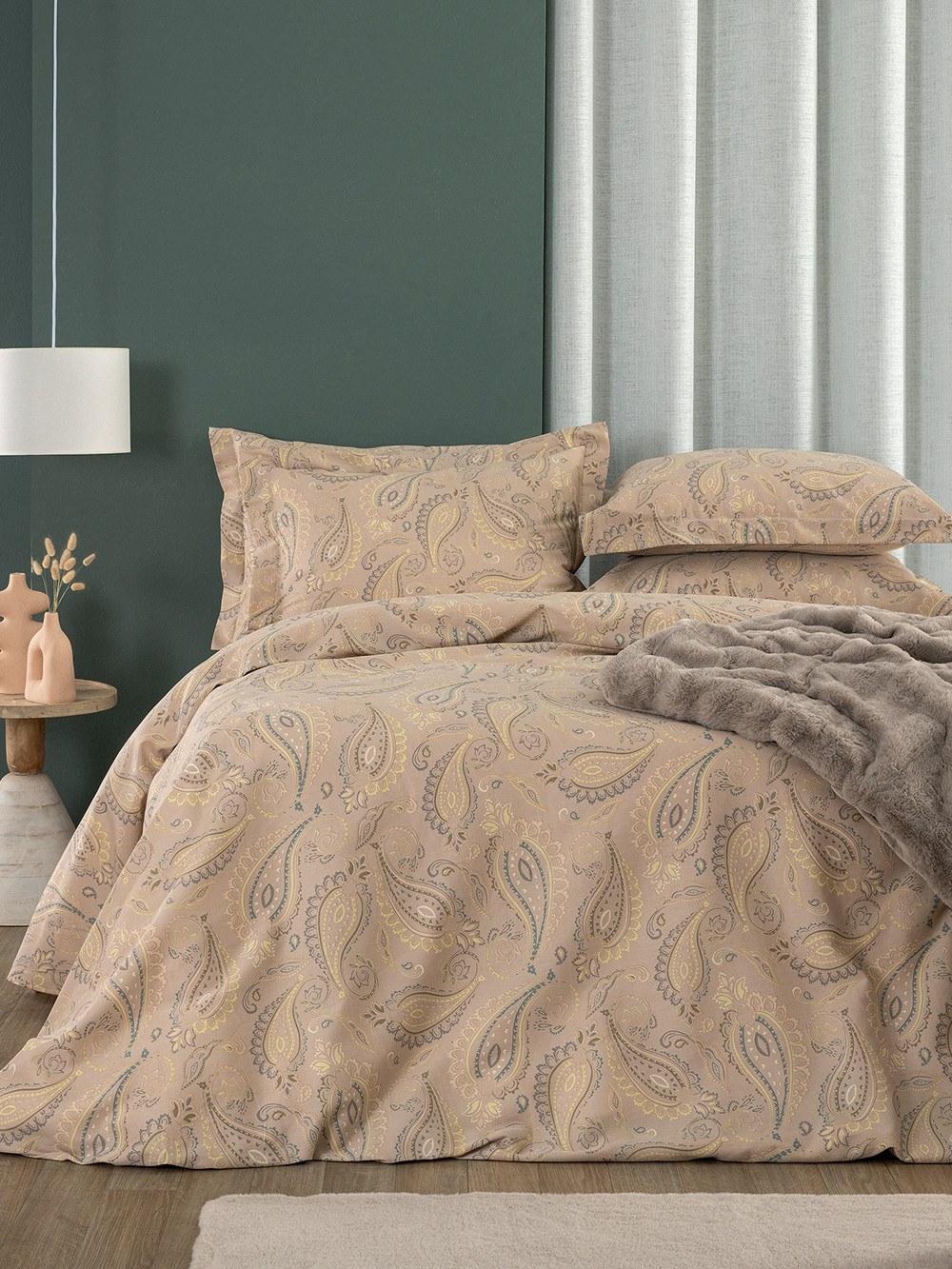 Σετ Σεντόνια King Size 4 Τεμαχίων Palamaiki PAL707 Μπεζ 285x270