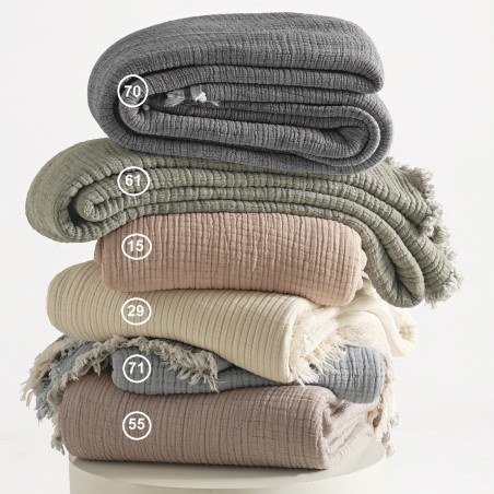 Κουβερλι Βαμβακερη Μουσελινα Υπερδιπλη 240Χ250 Adam Home - Laguna 71