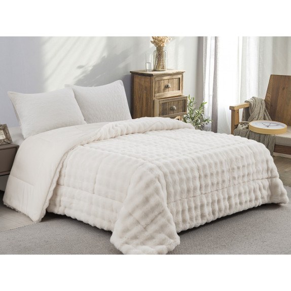 Κουβερτοπαπλωμα Γουνα/Flannel Υπερδιπλο 220x240 Adam Home...