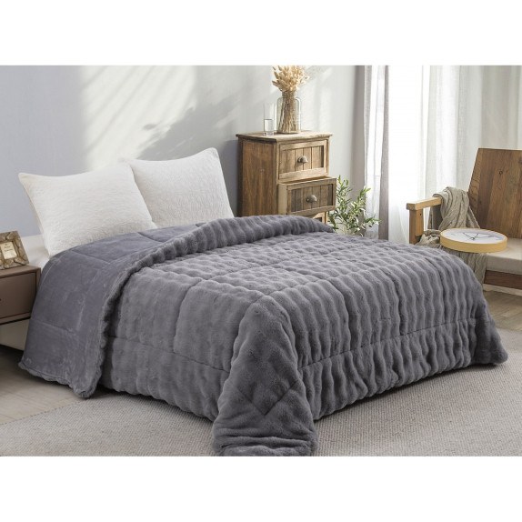Κουβερτοπαπλωμα Γουνα/Flannel Υπερδιπλο 220x240 Adam Home...
