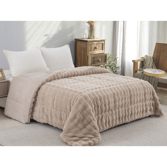 Κουβερτοπαπλωμα Γουνα/Flannel Υπερδιπλο 220x240 Adam Home...
