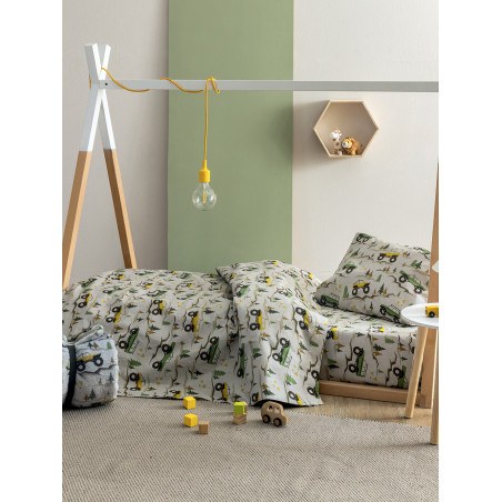 Σετ Παιδικά Σεντόνια Μονά με Λάστιχο 3 Τεμαχίων Palamaiki MK775 110x200+30