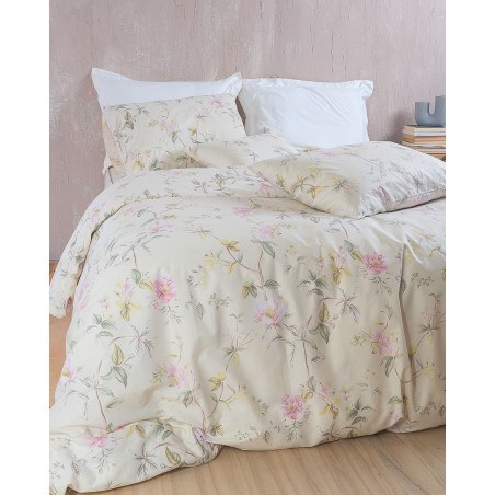 Σετ Σεντόνια King Size 4 Τεμαχίων Rythmos Benetita Εκρου 260x280