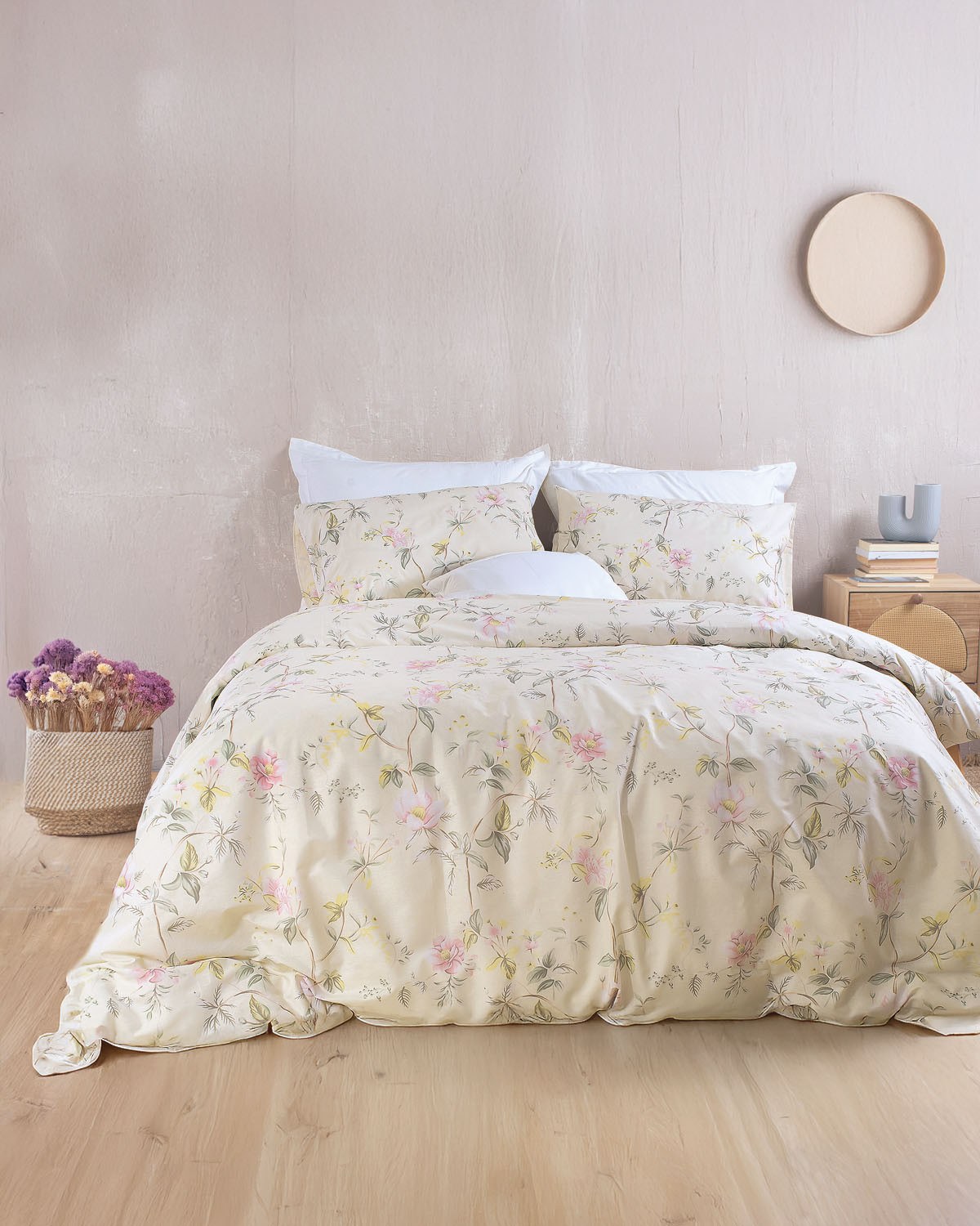 Σετ Σεντόνια Μονά 3 Τεμαχίων Rythmos Benetita Εκρου 160x260