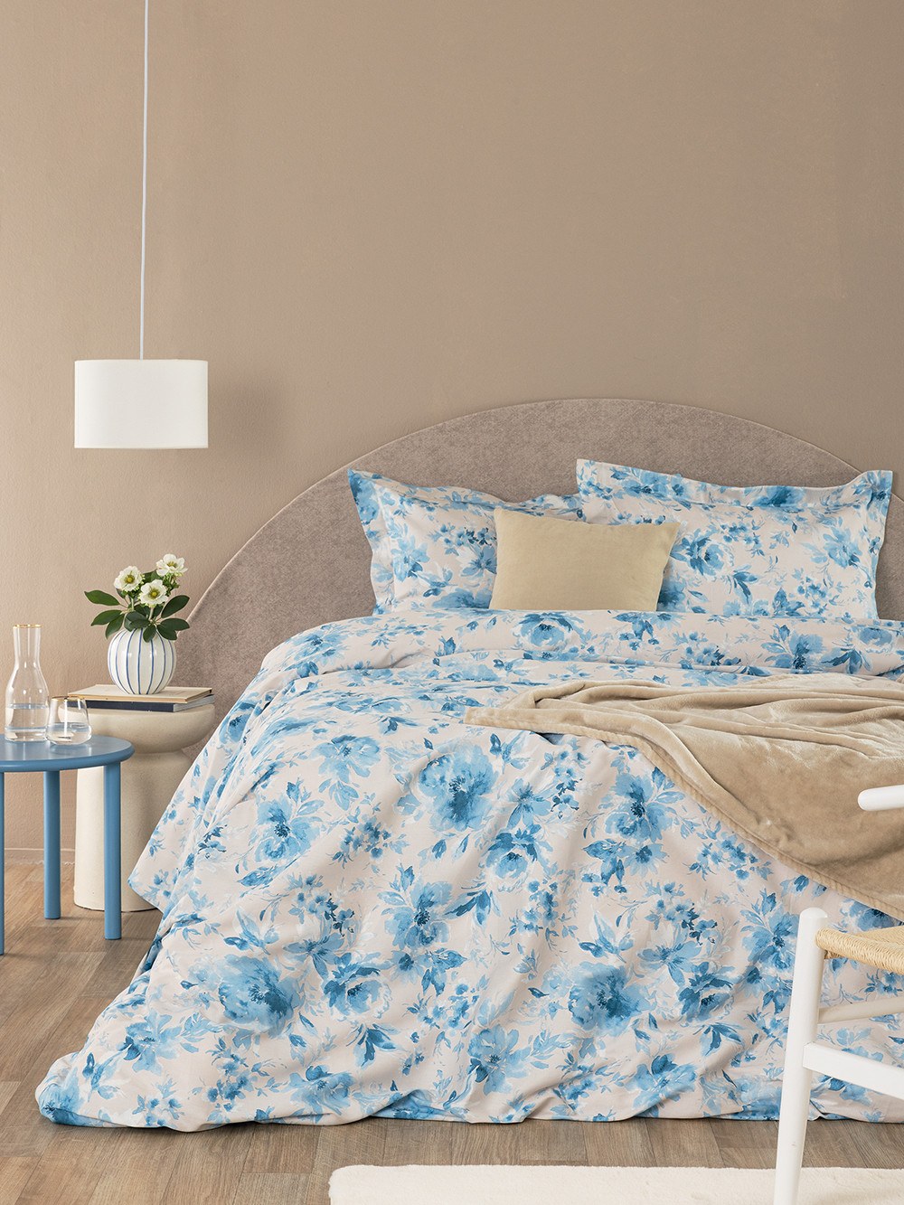 Σετ Σεντόνια King Size 4 Τεμαχίων Palamaiki IS812 Γαλάζιο 285x270