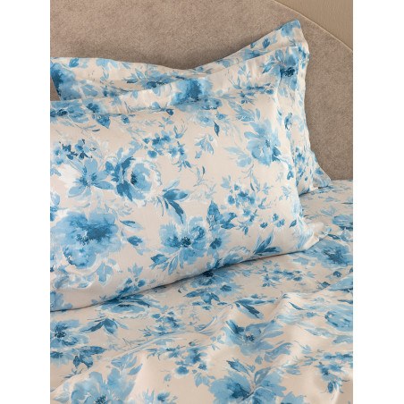 Σετ Σεντόνια King Size 4 Τεμαχίων Palamaiki IS812 Γαλάζιο 285x270