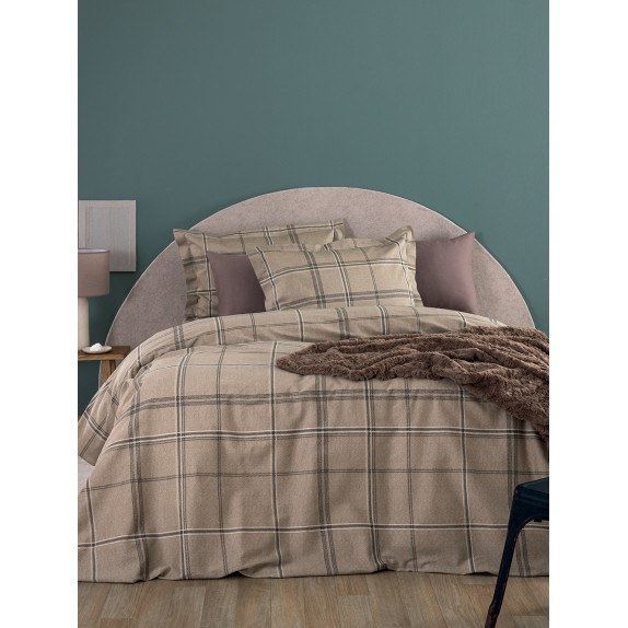 Σετ Σεντόνια Υπέρδιπλα 4 Τεμαχίων Palamaiki IS814 Καφέ...