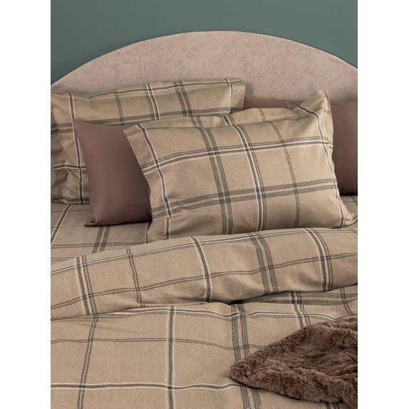 Σετ Μαξιλαροθήκες Palamaiki IS814 Καφέ 52x72