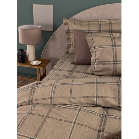 Σετ Μαξιλαροθήκες Palamaiki IS814 Καφέ 52x72