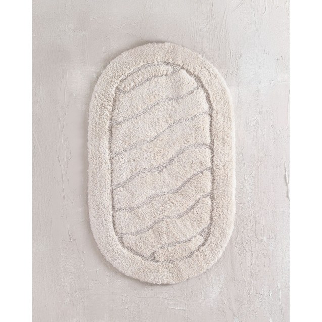 Ταπέτο Μπάνιου Rythmos Oval Εκρου 50x80
