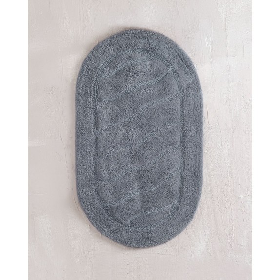 Ταπέτο Μπάνιου Rythmos Oval Γκρι Σκουρο 50x80