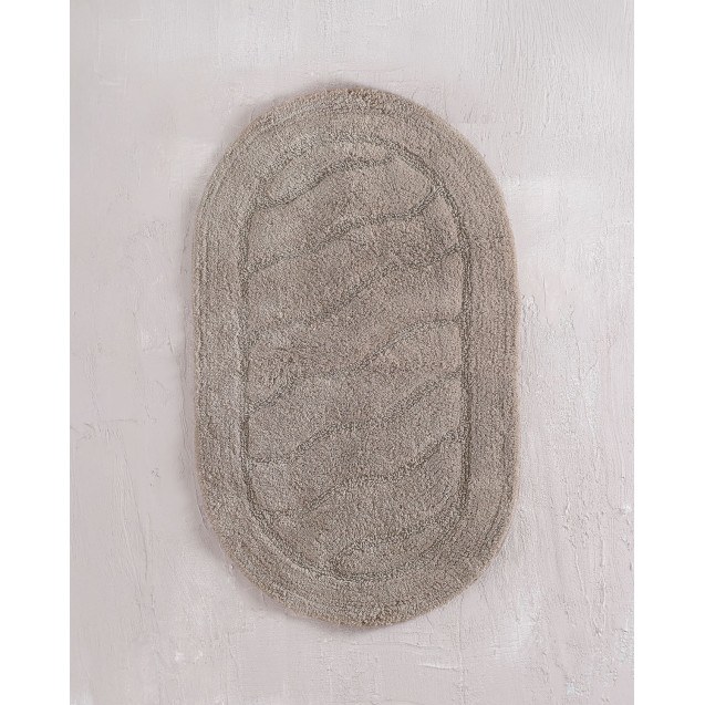 Ταπέτο Μπάνιου Rythmos Oval Μπεζ 50x80
