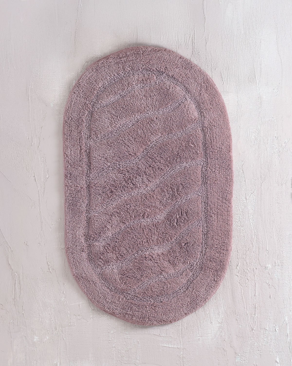 Ταπέτο Μπάνιου Rythmos Oval Παλαιωμενο Μοβ 60x90