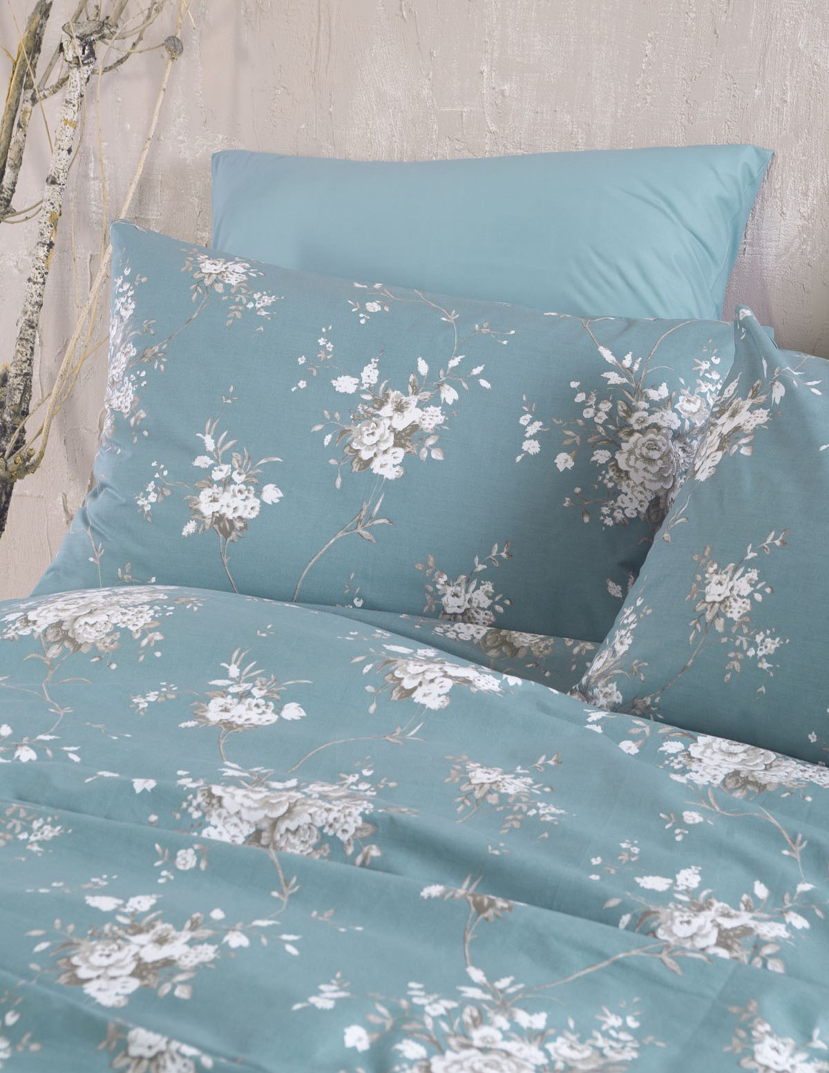 Σετ Μαξιλαροθήκες 2 Τεμαχίων Rythmos Linie Μπλε 50x70