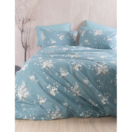 Σετ Σεντόνια King Size 4 Τεμαχίων Rythmos Linie Μπλε 270x290