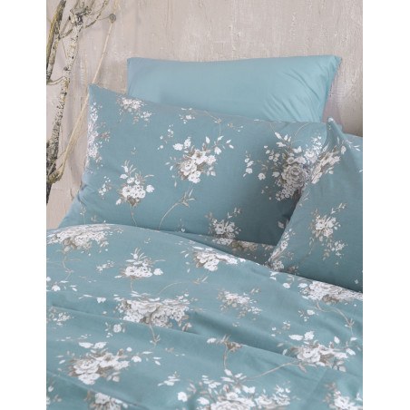 Σετ Σεντόνια King Size 4 Τεμαχίων Rythmos Linie Μπλε 270x290