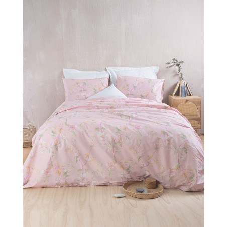 Σετ Σεντόνια Μονά 3 Τεμαχίων Rythmos Benetita Ροζ 160x260