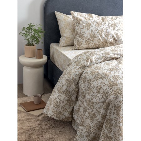 Σετ Παπλωματοθήκη Υπέρδιπλη 3 Τεμαχίων Palamaiki FL6279 Μπεζ 240x250