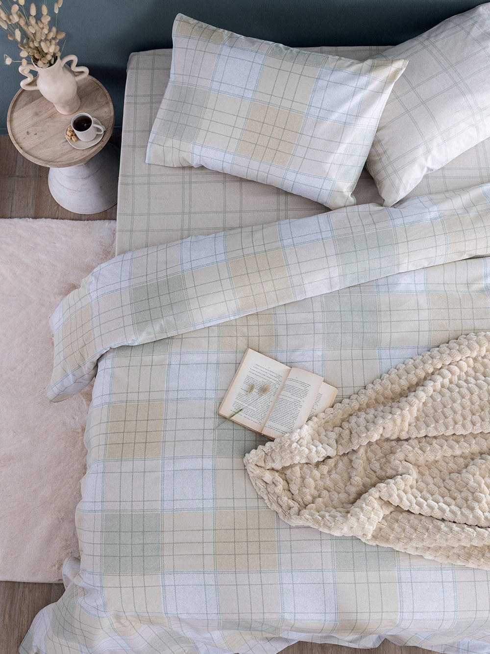 Σετ Σεντόνια Υπέρδιπλα 4 Τεμαχίων Palamaiki FL6283 Εμπριμέ 240x260