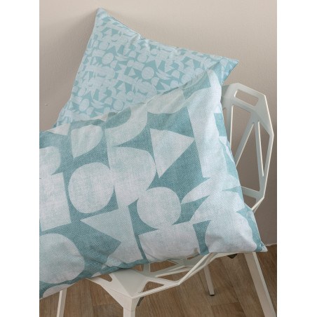 Σετ Σεντόνια Υπέρδιπλα 4 Τεμαχίων Palamaiki FL6288 Γαλάζιο 240x260