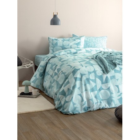 Σετ Σεντόνια Υπέρδιπλα με Λάστιχο 4 Τεμαχίων Palamaiki FL6288 Γαλάζιο 170x200+30