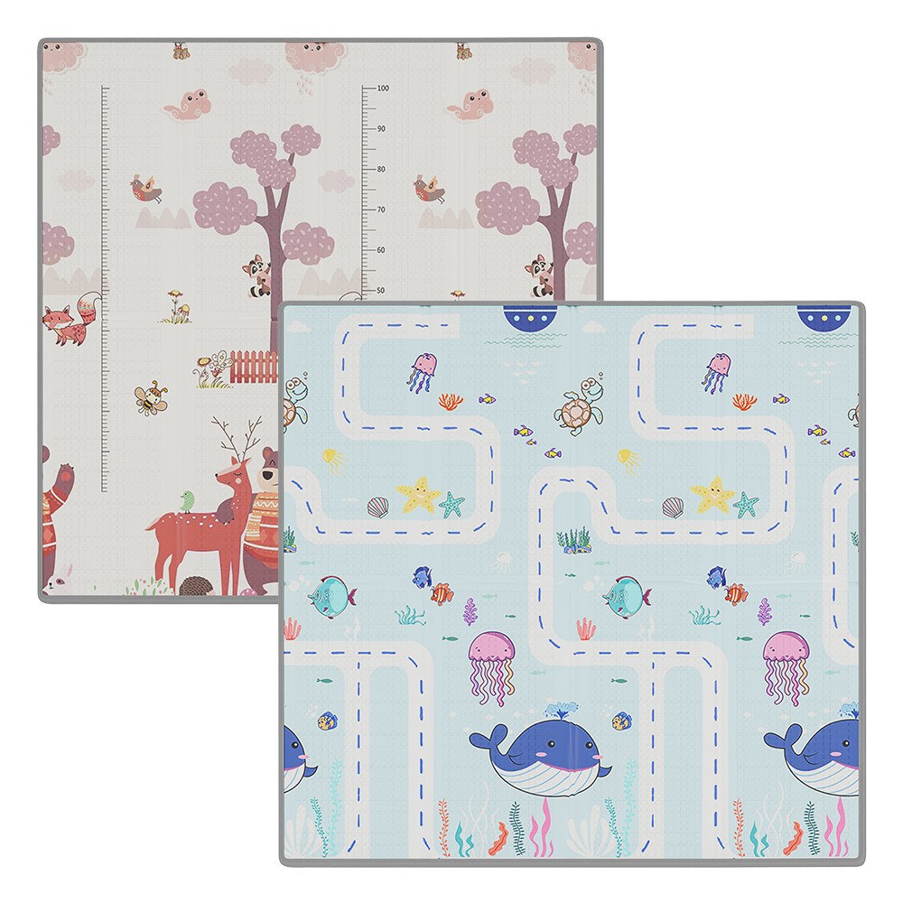 Bebe Stars Χαλάκι δραστηριοτήτων διπλής όψης 150x150x1cm 100-503