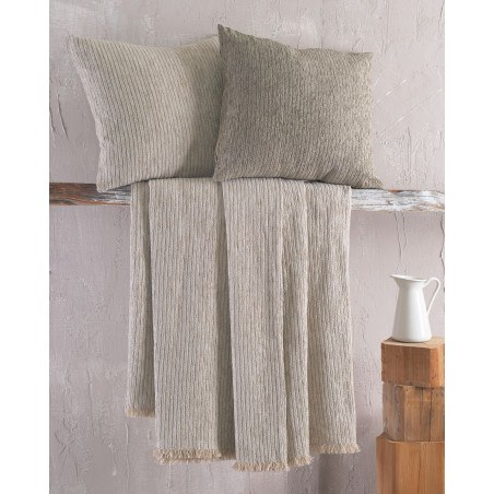 Μαξιλαροθήκη Διακόσμησης Rythmos Hansel Μπεζ Σκουρο 40x40