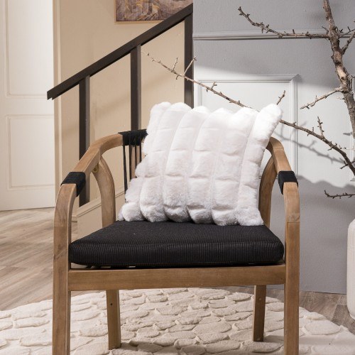 Γούνινη Μαξιλαροθήκη Teoran Cube 01 - 45x45cm