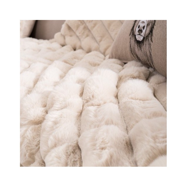 Γούνινη Μαξιλαροθήκη Teoran Cube 02 - 45x45cm...