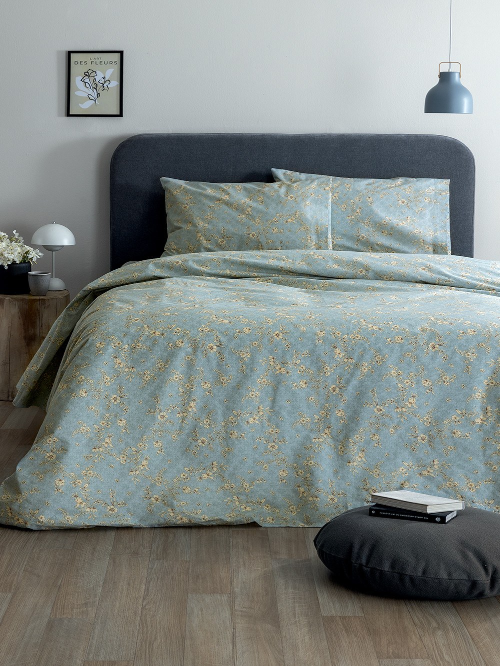 Σετ Παπλωματοθήκη Μονή 2 Τεμαχίων Palamaiki FL6291 Γαλά